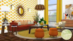 Sims 4 cc finds : Simsational Designs Mid Century Eclectic Object Set