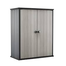 This garden closet shed design is meant to be attached to the back of the house, for when your backyard cannot accomodate a freestanding shed. Keter High Store Resin Garden Shed 4 7 Ft X 2 5 Ft Grey 246831 Rona