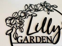 Personalized Flower Garden Name Sign