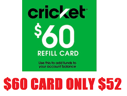 Cricket wireless $36 online refill. 60 Cricket Wireless Refill Card 51 99 Free Shipping Heavenly Steals