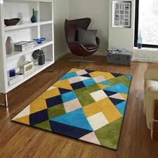 geometric pattern multicolor tufted