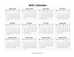 Jump start your new year with this free 2021 printable calendar template! Blank Calendar 2021 Free Download Calendar Templates