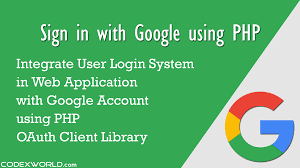login with google account using php