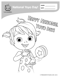 Cocomelon logo or trademark of the youtube channel and streaming media. Cocomelon Coloring Page Wednesday Did You Know That June 6 Is National Yoyo Day Have Fun Coloring Yoyo While Watching Our Video My Sister Song Https Www Youtube Com Watch V Qj01samlqdc T To