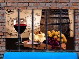 Kitchen Wall Art With Wine Grape