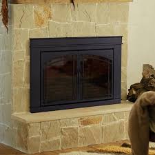 Black Glass Fireplace Doors Fn 5700bl