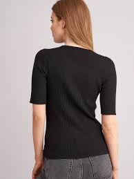 Maybe you would like to learn more about one of these? Repeat Cashmere Fine Rib Knit Short Sleeve Sweater