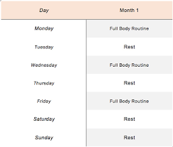 Gym Exercise Chart Day By Day Bedowntowndaytona Com