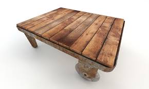 Industrial Factory Cart Coffee Table 3d