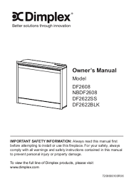 Dimplex Df2622ss User Manual English