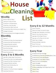 Daily House Cleaning Schedules Moneyvscash Info