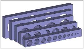 holes using electron beam melting