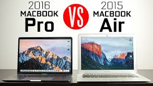 Apple's macbook air and macbook pro share similarly impressive, iconic designs, but which one delivers the right balance of power and value for what you do? 2016 Macbook Pro Vs Macbook Air Youtube