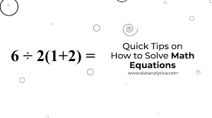 Tips On How To Solve Math Equations