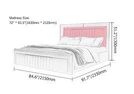 modern upholstered cal king bed