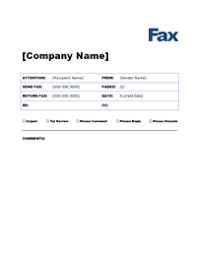 Free Fax Cover Letter Templates