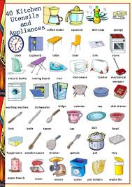 Appliances make the kitchen go round. Find 40 Kitchen Utensils And Appliances