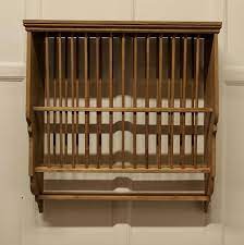 Large Wall Hanging Pine Plate Rack In