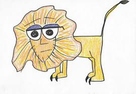 the lion color pencil cartoon bekkerz
