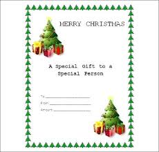 Printable Gift Certificates Templates For Christmas Download Them