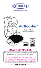 User Manual Graco Booster Air English