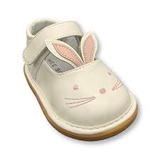 Wee Squeak Bunny Pearl White Toddler Squeaky Shoe