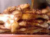 ricotta pancakes with banana pecan syrup
