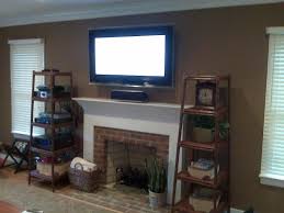 Tv Above Fireplace With Cable Box