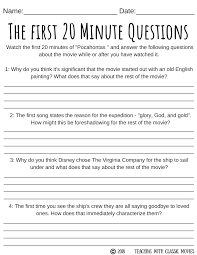 disney s pocahontas first minute questions teaching these