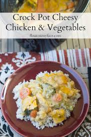 It tastes like creamy broccoli cheese soup, but with a few extra delicious ingredients added, like chicken, bacon, and spicy tomatoes. Crock Pot Cheesy Chicken Vegetables Flour On My Face