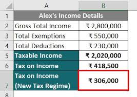 calculate income tax in excel ay 2023