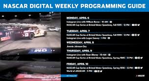 Larson pushes up the hill and collects william byron, both of them are in the wall. Nascar Digital Viewing Guide For Week Of April 6 Nascar