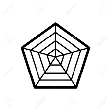 Radar Chart Icon Vector Illustration Isolated On White Background