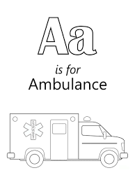 Printable color ambulance coloring page coloringanddrawings.com provides you with the opportunity to color or print your color ambulance drawing online for free. Ambulance Letter A 1 Coloring Page Free Printable Coloring Pages For Kids