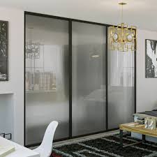 2 Panel Frosted Glass Sliding Closet