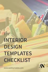 the interior design templates checklist