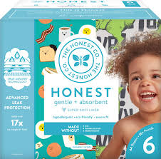 The Honest Company Club Box Diapers With Trueabsorb Technology T Rex Breakfast Size 6 44 Count