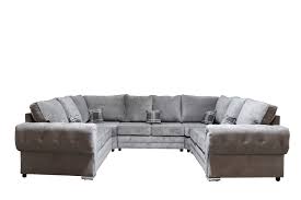 verona u shape 8 seater chenille sofa
