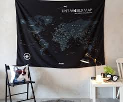 Personalized World Map Pin Map Travel