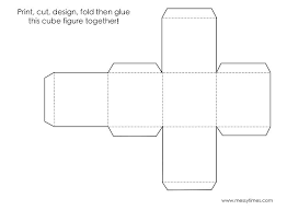 Cube Box Template Printable Cubes Make A A4 Pdf Sinnalba Co