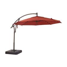 Led Round Offset Outdoor Patio Umbrella