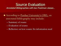 Creating an Annotated Bibliography   First Year Seminar  FYS     LibGuides at John Jay College of Criminal Justice  CUNY How to write a paper review Carpinteria Rural Friedrich Purdue OWL  SlideShare Research Information Timeline diagram