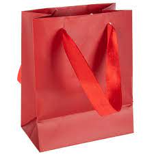 red glossy clear colored gift bags 5 16