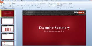 How To Create An Executive Summary Using A Powerpoint Template