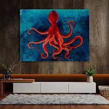 Octopus Canvas Print Wall Art Poster