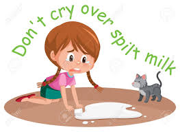 When milk has been spilled, it is wasted and cannot be used. English Idiom With Picture Description For Dont Cry Over Spilt Royalty Free Cliparts Vectors And Stock Illustration Image 146498135
