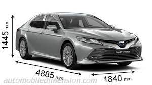 toyota camry dimensions boot e and