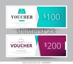 Gift Voucher Card Business Voucher Template Stock Vector