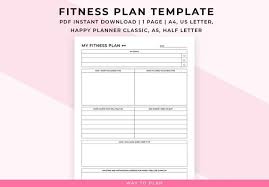 Fitness Plan Women Printable Workout
