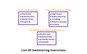 list of swimming exercises
